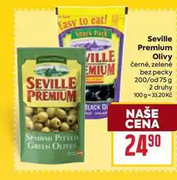 Billa Seville Premium Olivy černé, zelené bez pecky 200/od nabídka