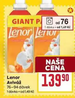 Billa Lenor Aviváž 76-94 dávek nabídka