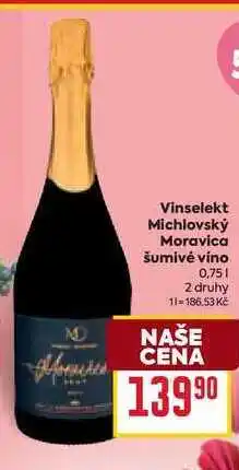 Billa Vinselekt Michlovský Moravica šumivé víno nabídka