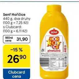 Tesco Senf Hořčice, 440 g, dva druhy nabídka