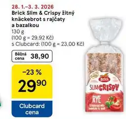Tesco Brick Slim & Crispy žitný knäckebrot s rajčaty a bazalkou nabídka