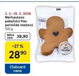 Tesco Merhautovo pekařství Pan perníček medový nabídka