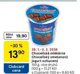 Tesco Choceňská mlékárna Choceňský smetanový jogurt ochucený nabídka