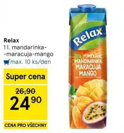 Tesco Relax mandarinka-maracuja-mango nabídka