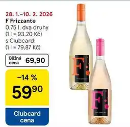 Tesco F Frizzante, 0.75 I, dva druhy nabídka