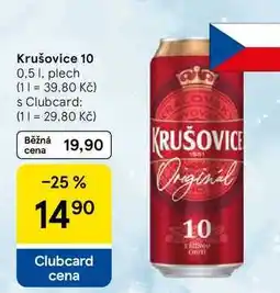 Tesco Krušovice 10, 0.5 l, plech nabídka