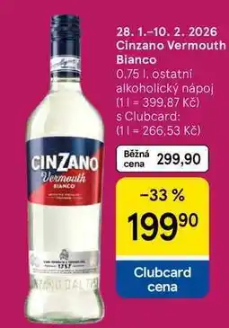Tesco Cinzano Vermouth Bianco nabídka