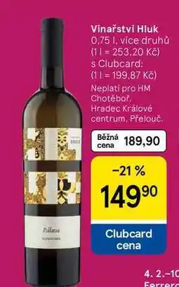 Tesco Pil Vinařství Hluk, 0,75 l, více druhů nabídka