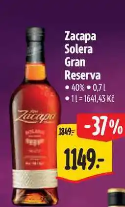 Albert Zacapa Solera Gran Reserva 40% -0,71 nabídka