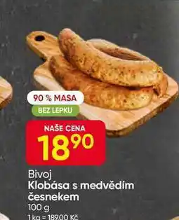 Hruška Klobása s medvědím česnekem nabídka