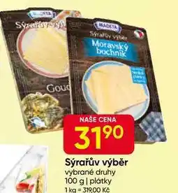 Hruška Madeta Sýrařův výběr vybrané druhy nabídka