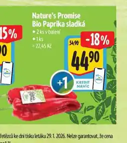 Albert Nature's Promise Bio Paprika sladká 2 ks nabídka