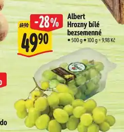 Albert Albert Hrozny bílé bezsemenné500 g nabídka