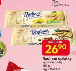 Hruška Rodinné oplatky vybrané druhy nabídka