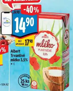 Albert Albert Trvanlivé mléko 3,5% 1 1 nabídka