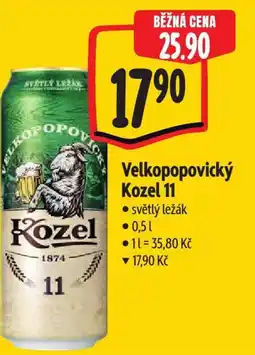 Albert Velkopopovický Kozel 11 nabídka
