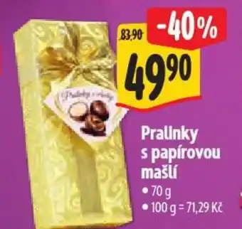 Albert Pralinky s papírovou mašlí nabídka