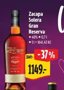 Albert Zacapa Solera Gran Reserva 40% nabídka