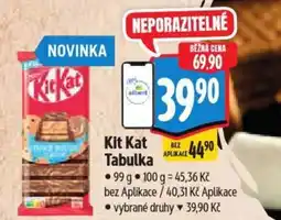 Albert Kit Kat Tabulka nabídka