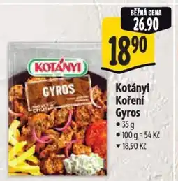 Albert Kotányi Koření Gyros nabídka