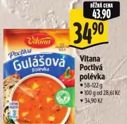 Albert Vitana Poctivá polévka nabídka