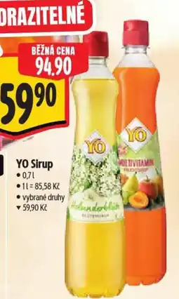Albert YO Sirup nabídka
