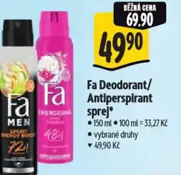 Albert Fa Deodorant/ Fa Antiperspirant sprej nabídka