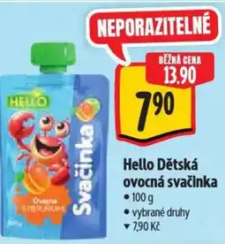 Albert Hello Dětská ovocná svačinka nabídka