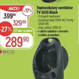 Globus Teplovzdušný ventilátor TV 3030 Black nabídka