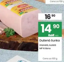 Kubík potraviny Dušená šunka Hranatá, kulatá nabídka