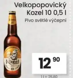 Kubík potraviny Velkopopovický Kozel 10 nabídka