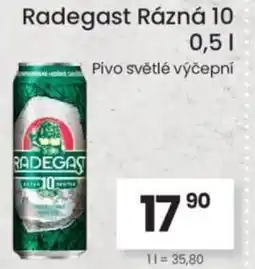 Kubík potraviny Radegast Rázná 10 nabídka