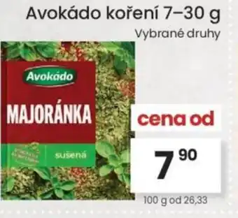 Kubík potraviny Avokádo koření nabídka