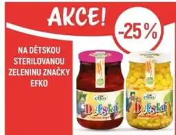 Globus Na dětskou sterilovanou zeleninu značky efko nabídka