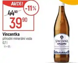 Globus Vincentka přírodní minerální voda nabídka