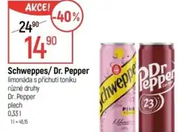 Globus Schweppes/Dr. Pepper limonáda s příchutí toniku nabídka