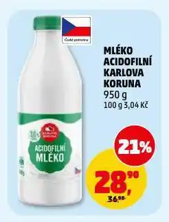 Penny Market Acidofilní mléko nabídka