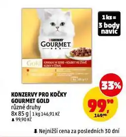 Penny Market Gourmet gold konzervy pro kočky nabídka