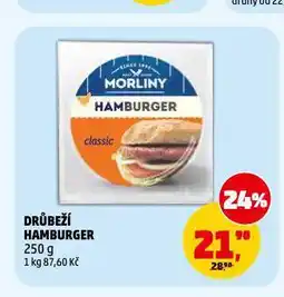 Penny Market Drůbeží hamburger nabídka