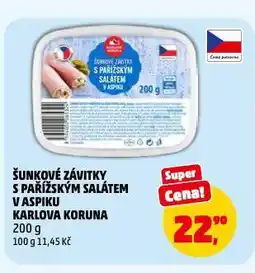 Penny Market Šunkové závitky s pařížským salátem v aspiku nabídka