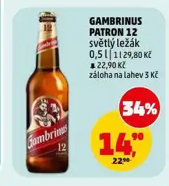 Penny Market Pivo gambrinus nabídka