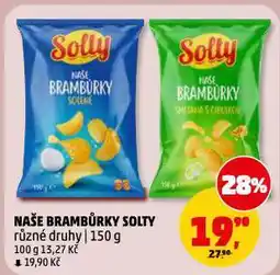Penny Market Naše brambůrky solty nabídka