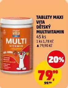 Penny Market Tablety maxi vita dětský multivitamin nabídka