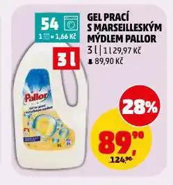 Penny Market Pallor gel prací s marseillským mýdlem nabídka