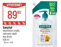 Globus Sanytol dezinfekční mýdlo, náhradní náplň nabídka