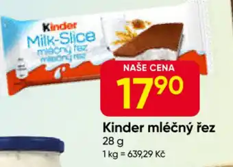 Hruška Kinder mléčný řez nabídka