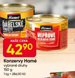 Hruška Konzervy Hamé nabídka