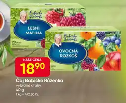 Hruška Čaj Babička Růženka nabídka