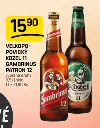 Velkopo- povický kozel 11 gambrinus patron 12