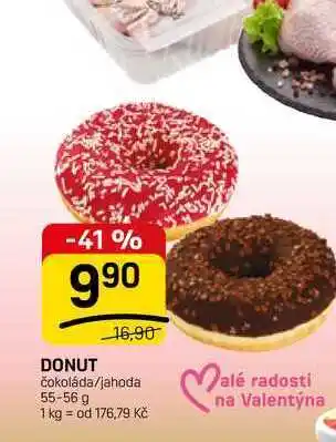 DONUT čokoláda/jahoda
